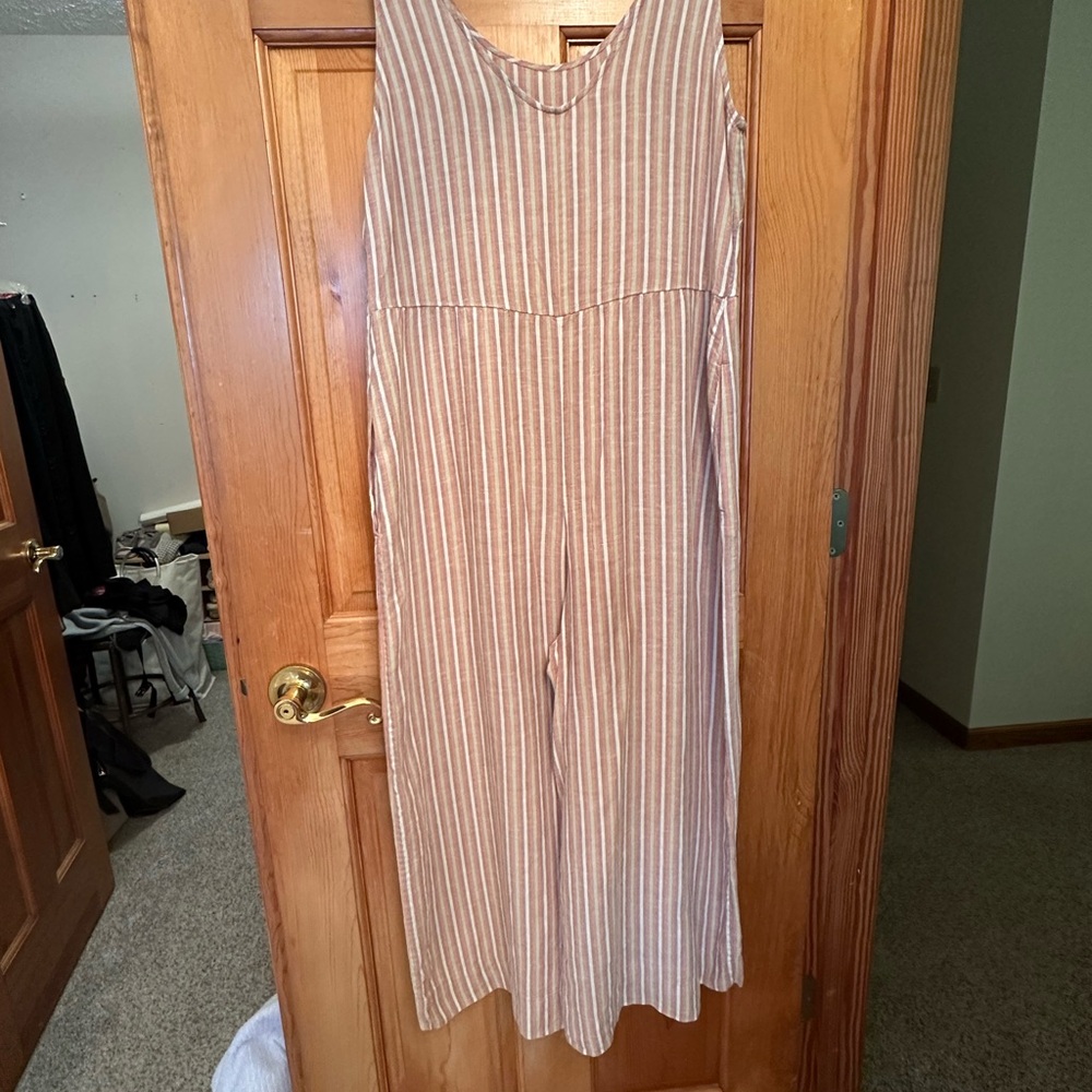Striped Sleeveless Jumpsuit